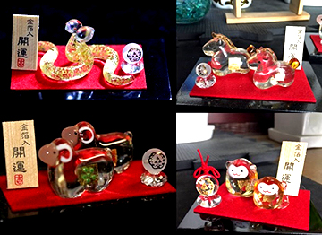 干支金箔張り置物